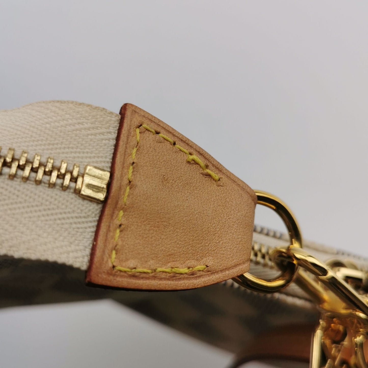 Louis Vuitton Accessories Mahjong Bag Large Size Vegetable Tanned Leather Checkerboard Shoulder Bag 24122778998203