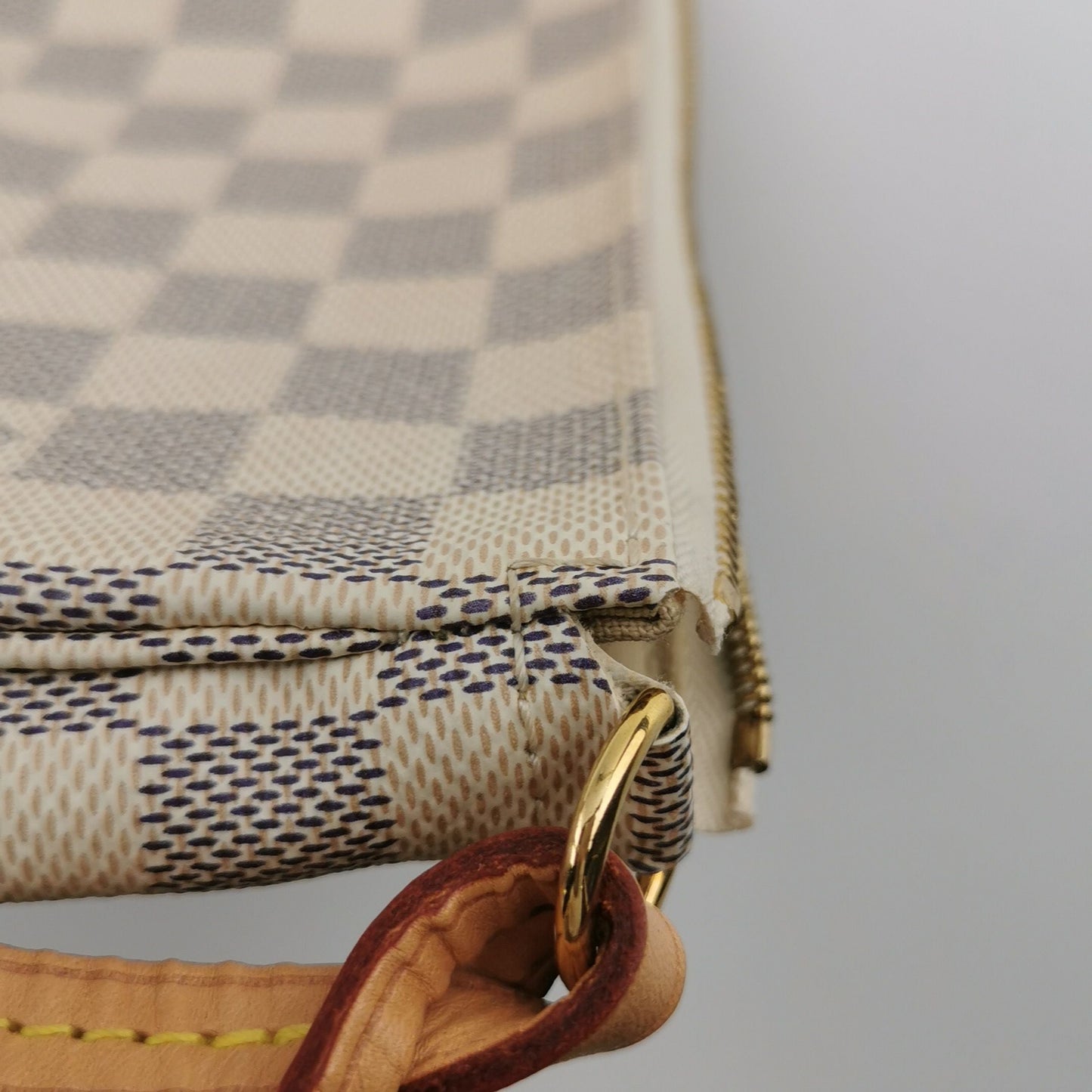 Louis Vuitton Accessories Mahjong Bag Large Size Vegetable Tanned Leather Checkerboard Shoulder Bag 24122778998203