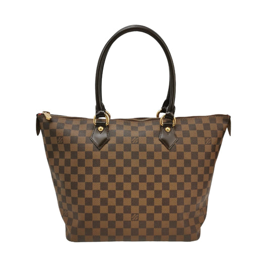 Louis Vuitton Saleya Leather Checkered Zip Shoulder Bag 24120478970146