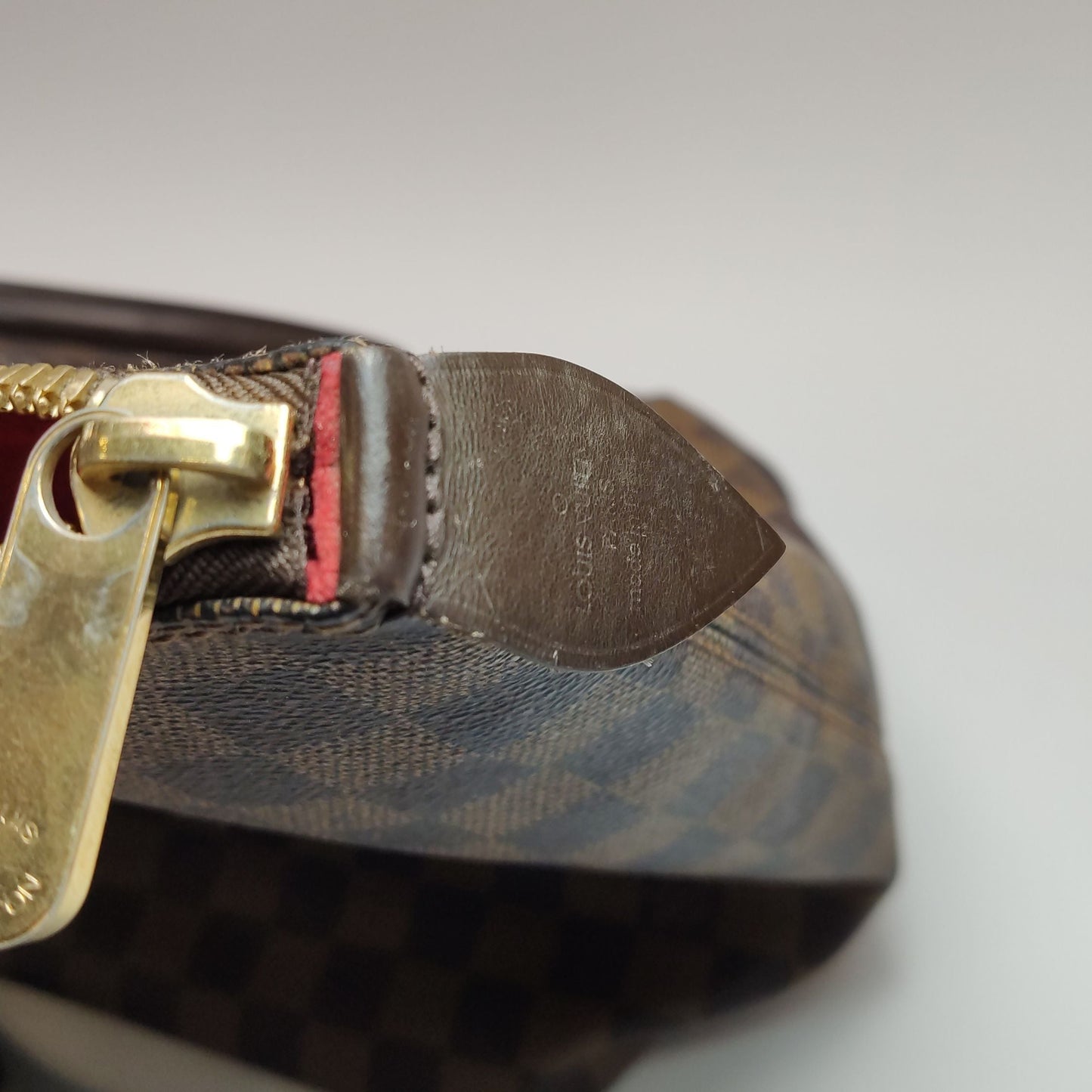 Louis Vuitton Saleya Leather Checkered Zip Shoulder Bag 24120478970146