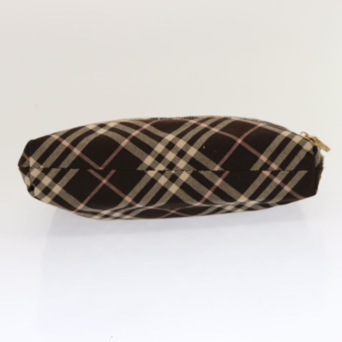 Burberry Nova Check Blue Label Chain Shoulder Bag Canvas Brown Auth 69961