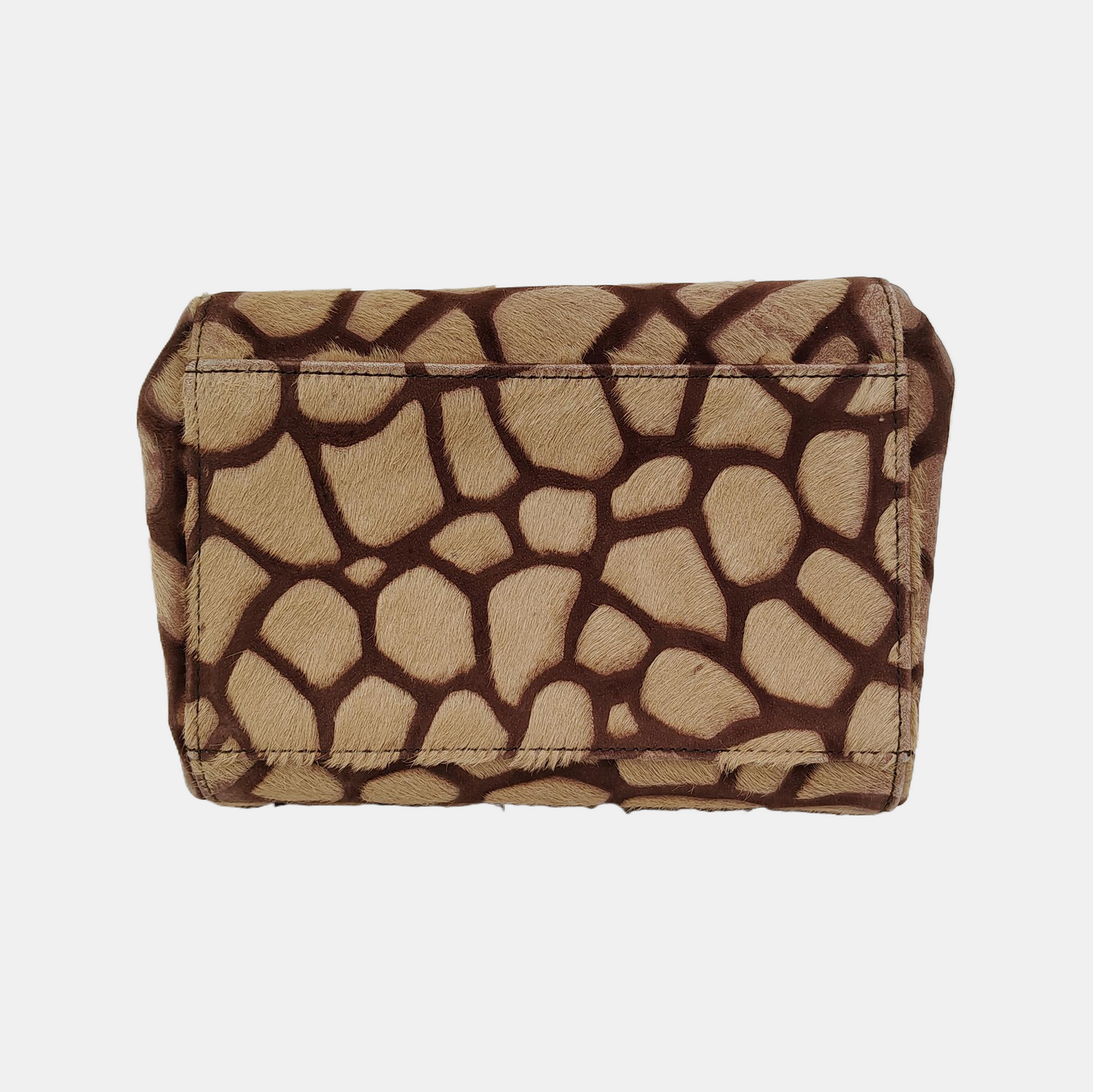 Chanel Brown Beige Giraffe Print Pony Hair Accordion 2.55 Reissue Shoulder bag
