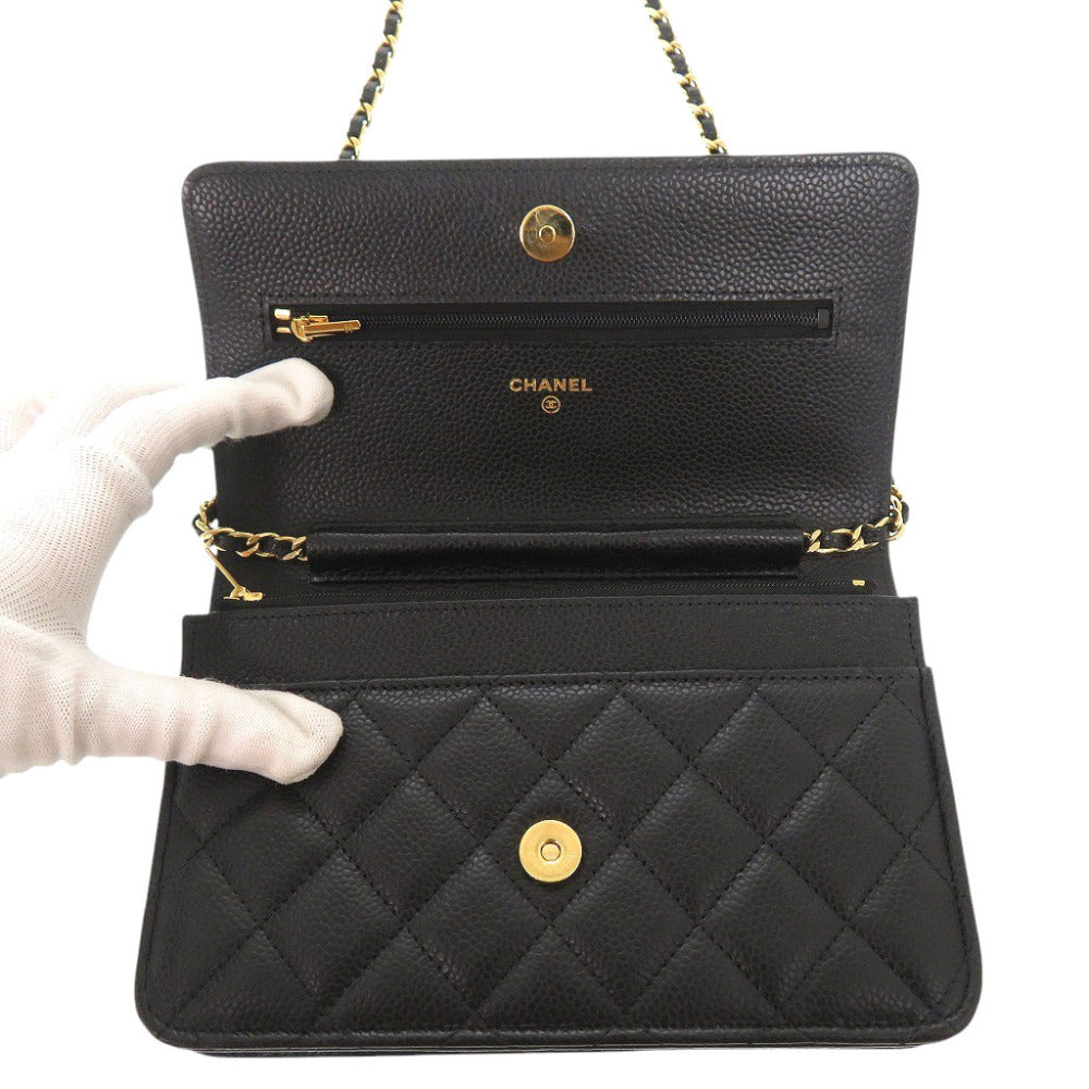 CHANEL Shoulder Bag AP0250 Caviar skin black Matrasse COCO Mark