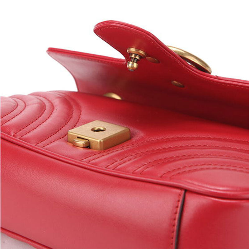 (WMNS) GUCCI GG Marmont Mini Shoulder Bag Red 446744-DTDIT-6433