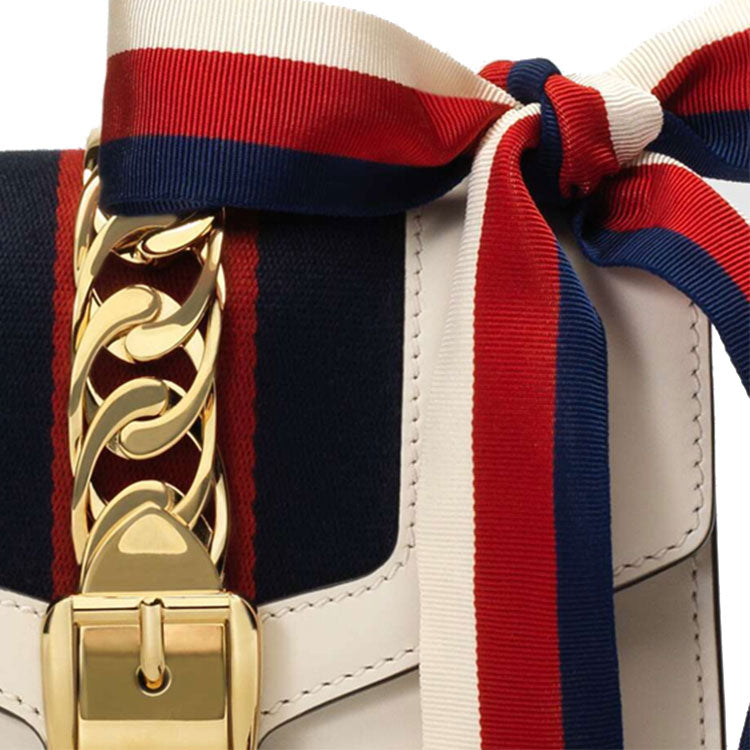 (WMNS) GUCCI Sylvie Series Leather Single-Shoulder Bag MIni-Size White 431666-CVLEG-8605