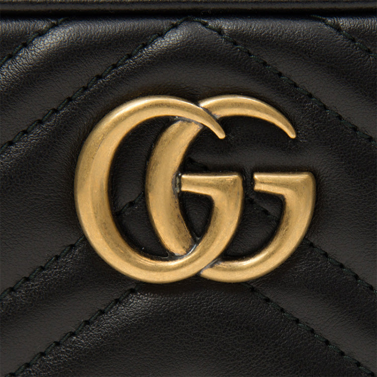 (WMNS) Gucci GG Marmont Logo Messenger Bag Black Classic 448065-DTD1T-1000