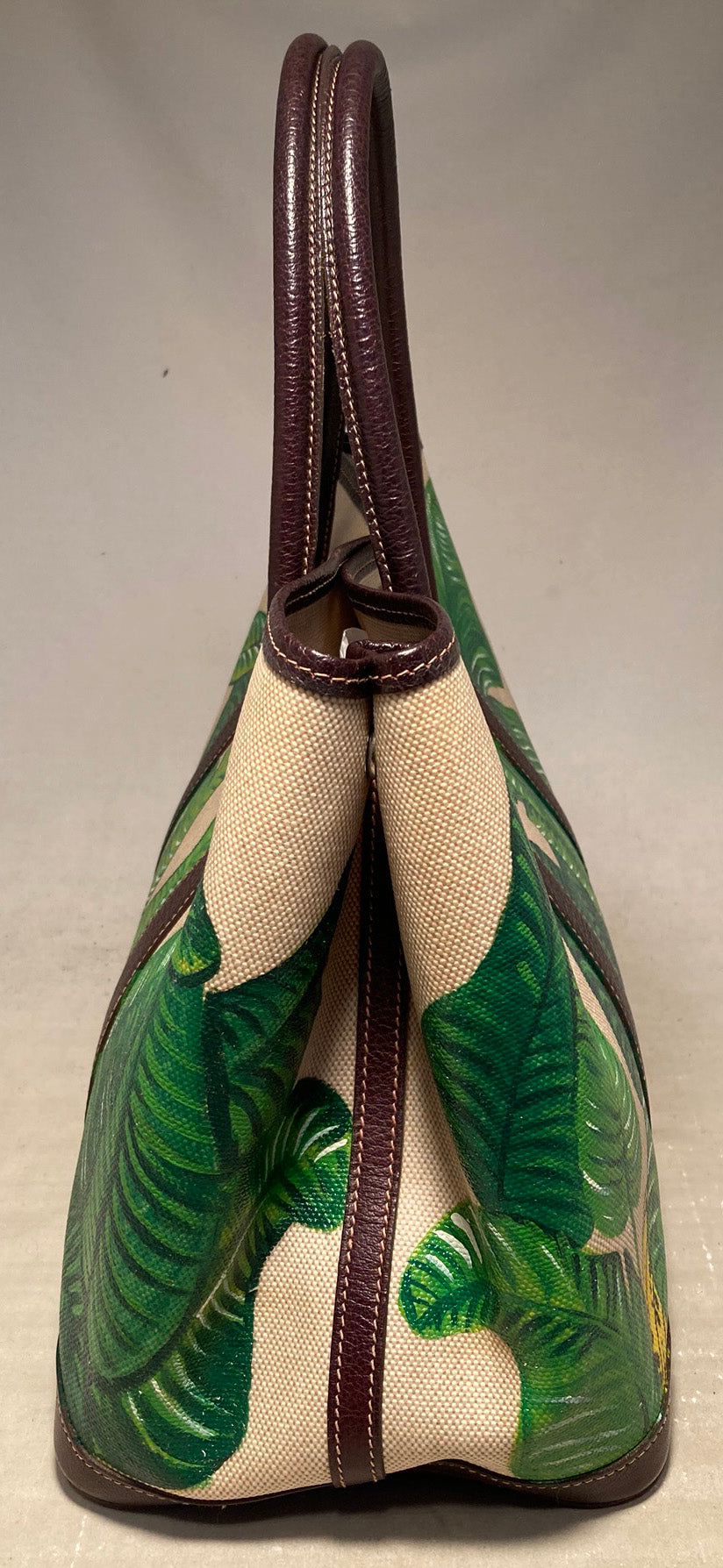Hermes Hand Painted Banana Leaf Garden Party 35