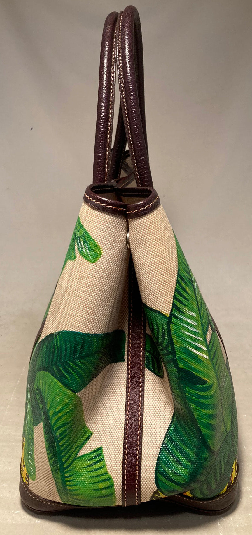 Hermes Hand Painted Banana Leaf Garden Party 35