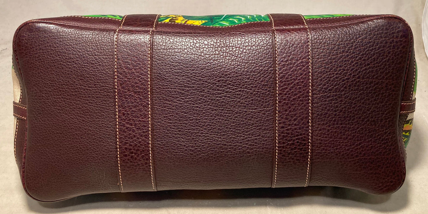 Hermes Hand Painted Banana Leaf Garden Party 35