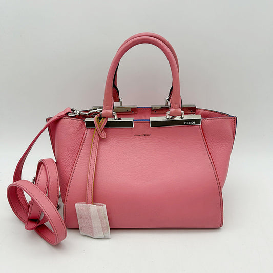 FENDI Vitello Dolce Mini 3jours Tote Pink LA5017