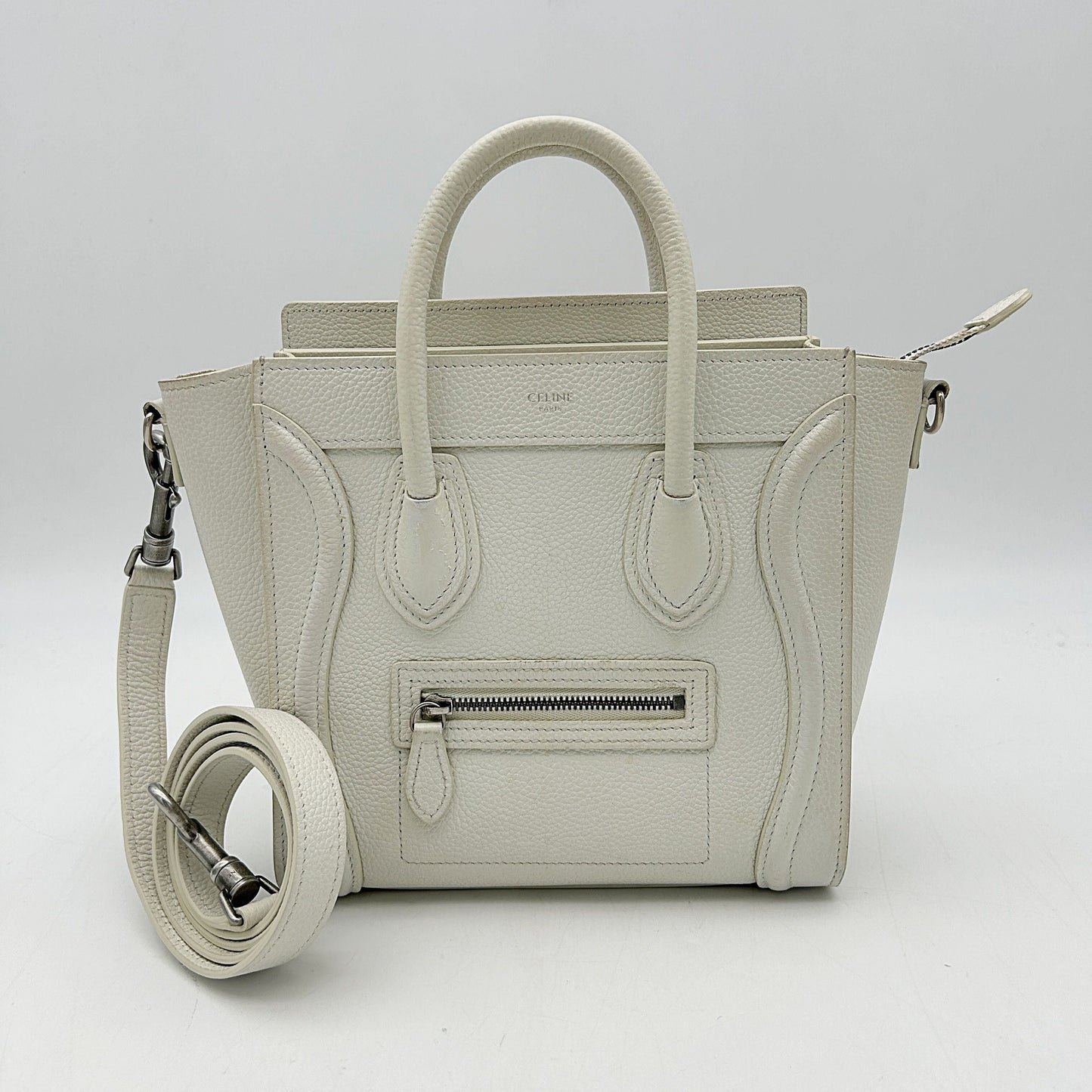 Celine Leather Luggage Micro - Neutrals Totes, Handbags LA43684