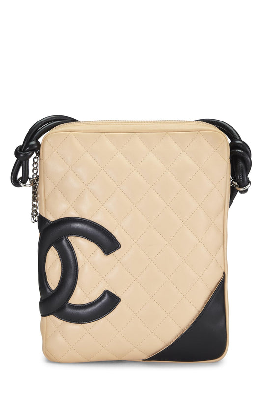 Chanel,  Beige Quilted Calfskin Cambon Ligne Shoulder Bag Large, Beige