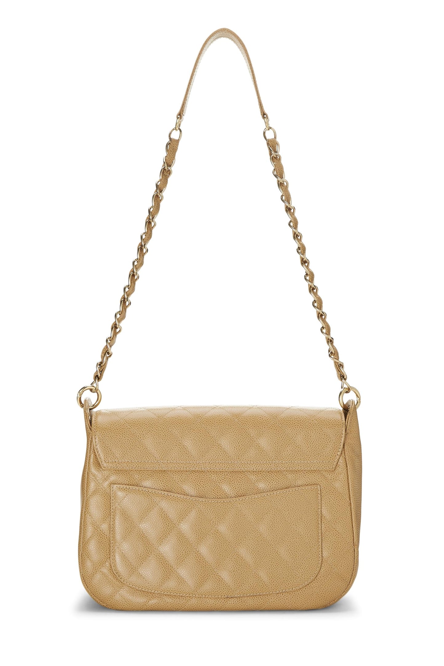 Chanel,  Beige Caviar Timeless CC Flap Shoulder, Beige