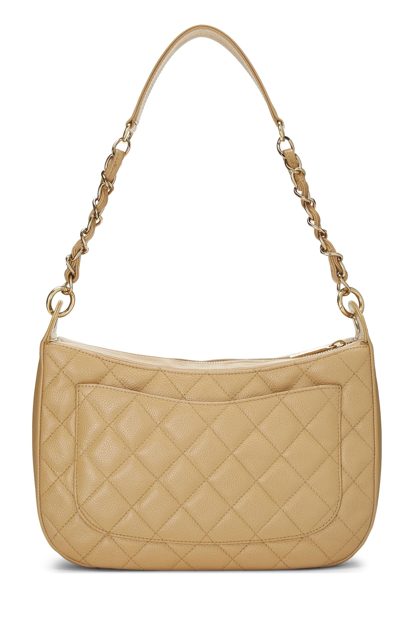 Chanel,  Beige Caviar Timeless 'CC' Shoulder Bag, Beige