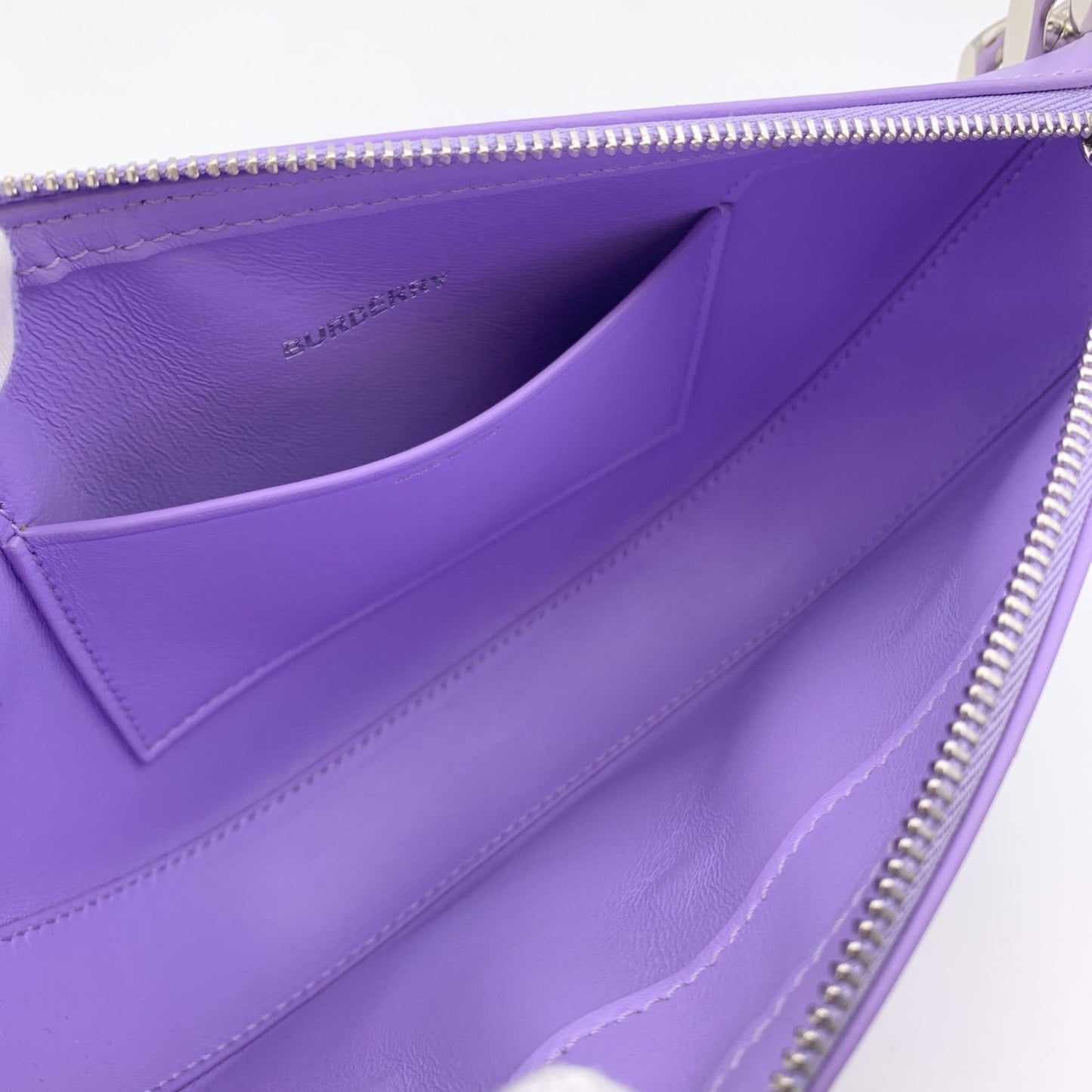 Burberry Purple Lillac Leather Mini Olympia Shoulder Bag