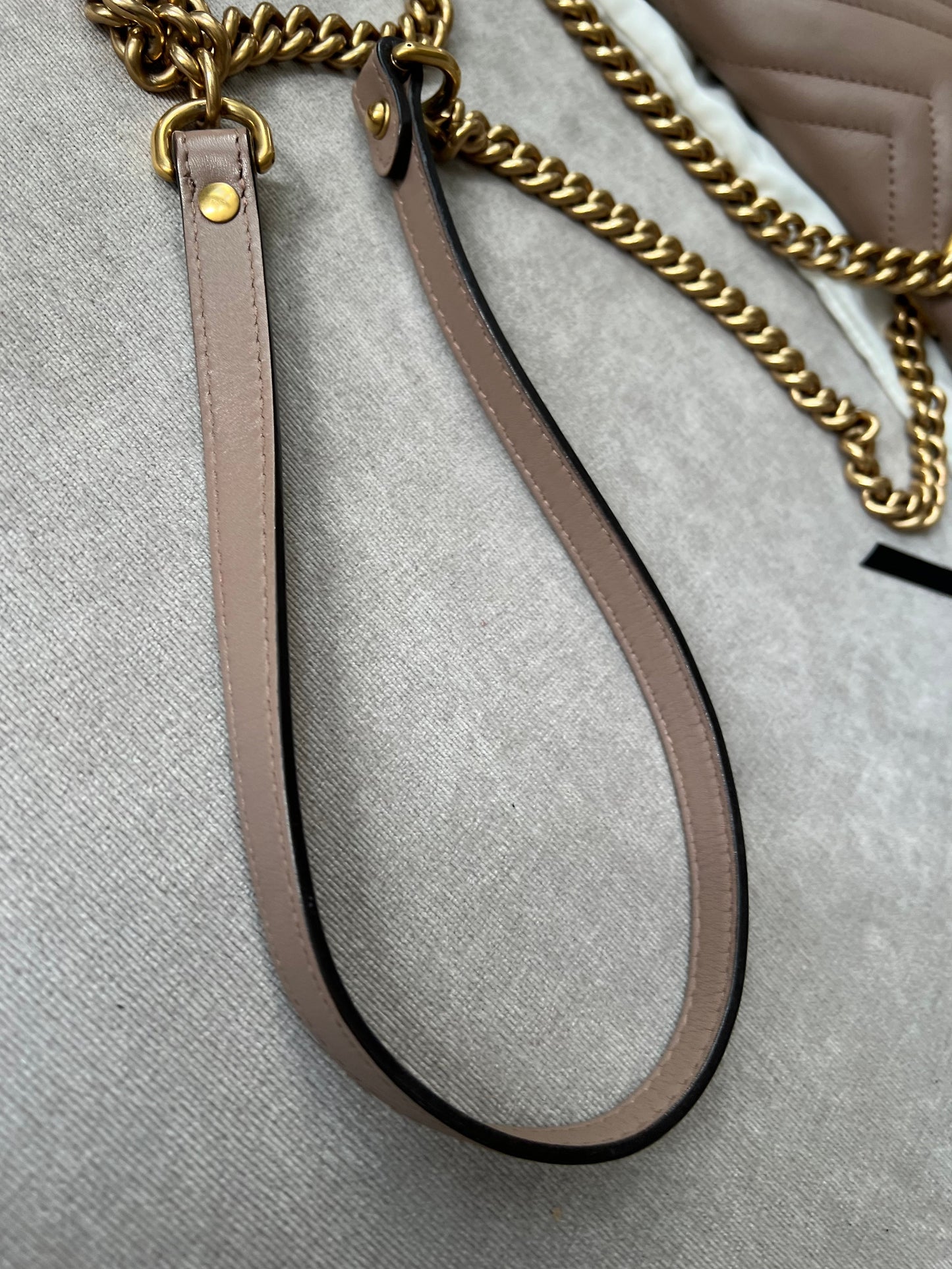 Gucci GG Dusty Pink Marmont Medium Shoulder Bag