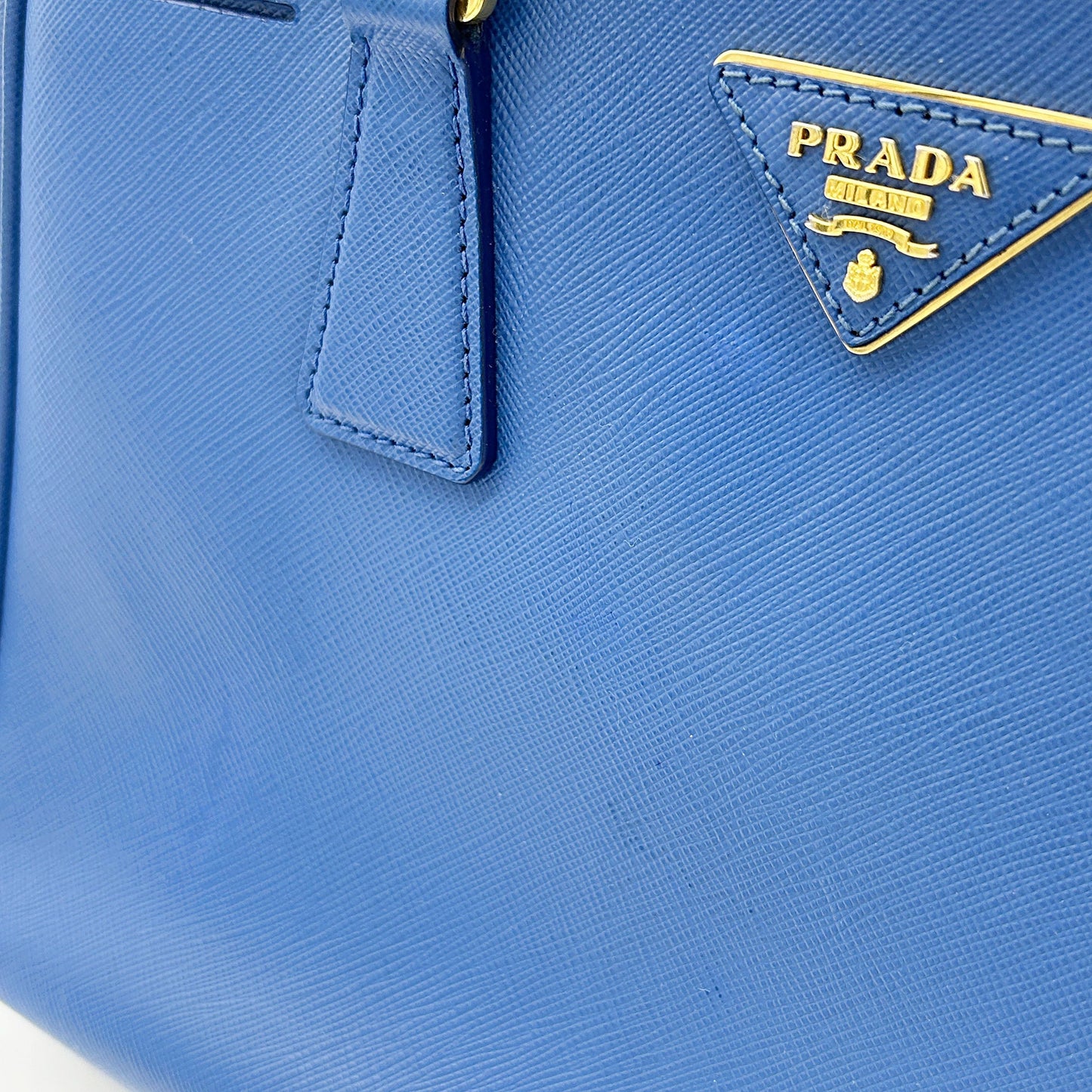 Prada Saffiano Leather Galleria Double Zip - Blue Totes, Handbags LA12131