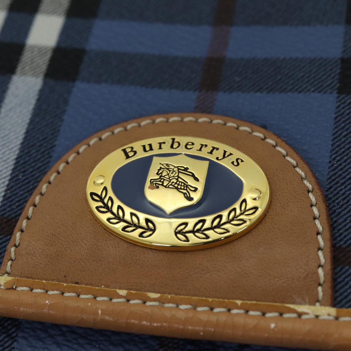 BurberrySs Nova Check Shoulder Bag PVC Blue Auth 75452