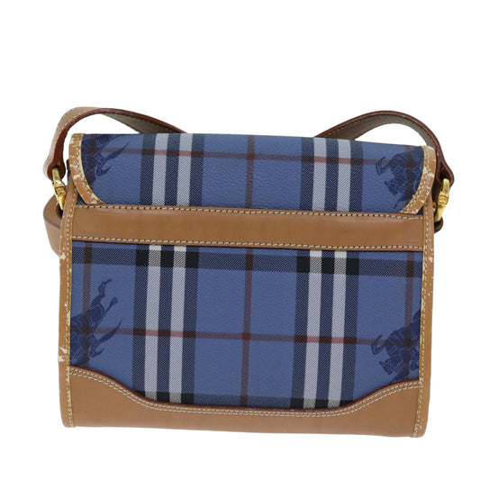 BurberrySs Nova Check Shoulder Bag PVC Blue Auth 75452