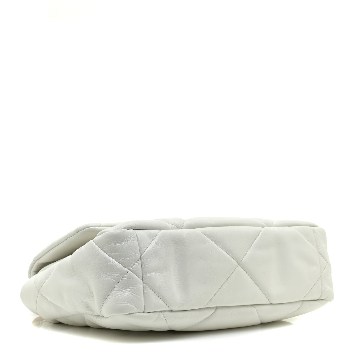 Chanel Lambskin Quilted Medium Chanel 19 Flap White Bag