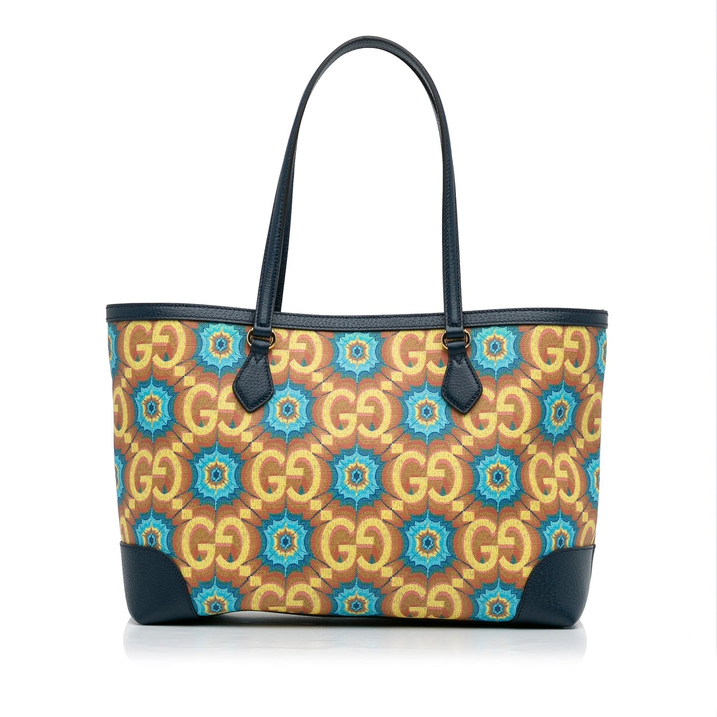Blue Gucci Medium GG Supreme Kaleidoscope 100 Ophidia Tote