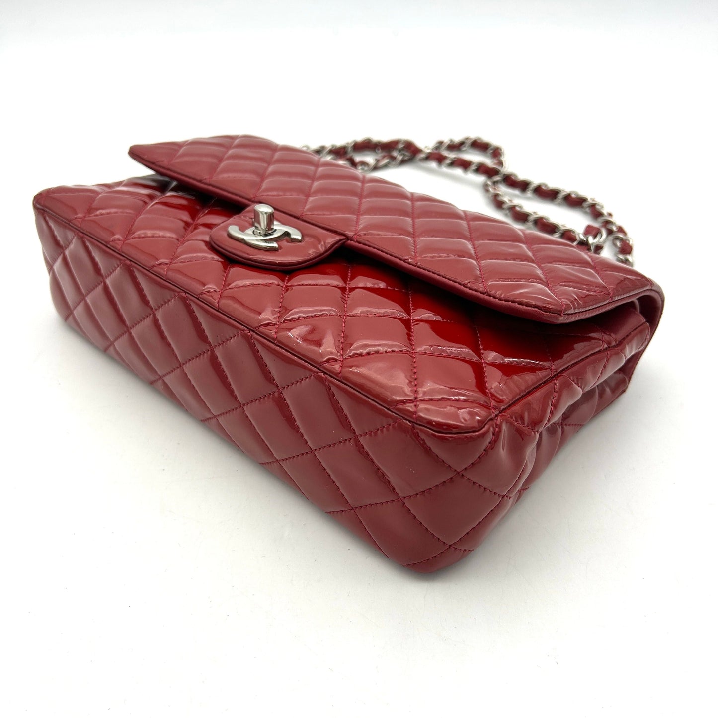 Chanel Classic Patent Maxi Double Flap Bag - Red Shoulder Bags, Handbags AF