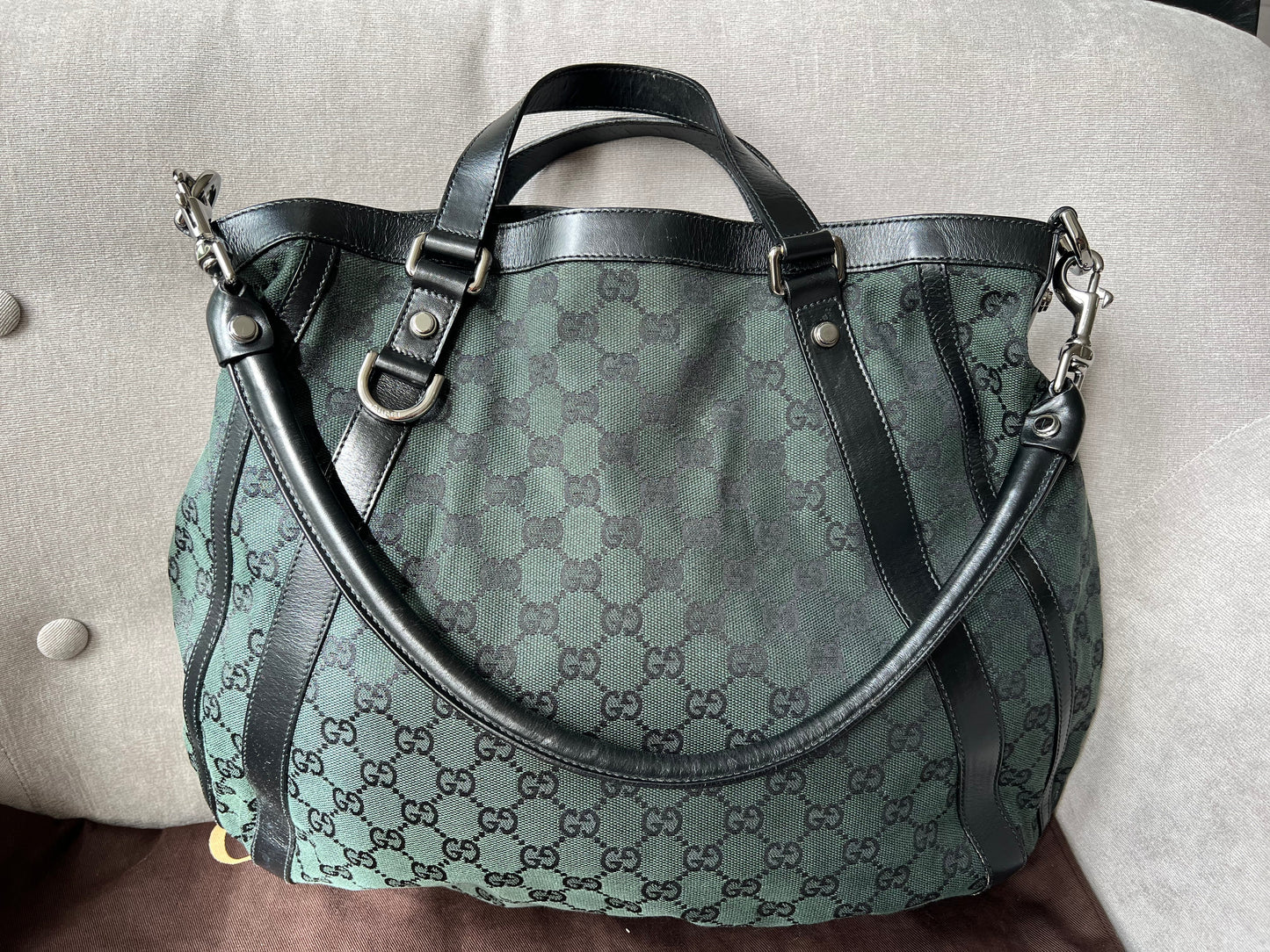 Gucci Abbey Convertible GG Canvas Tote