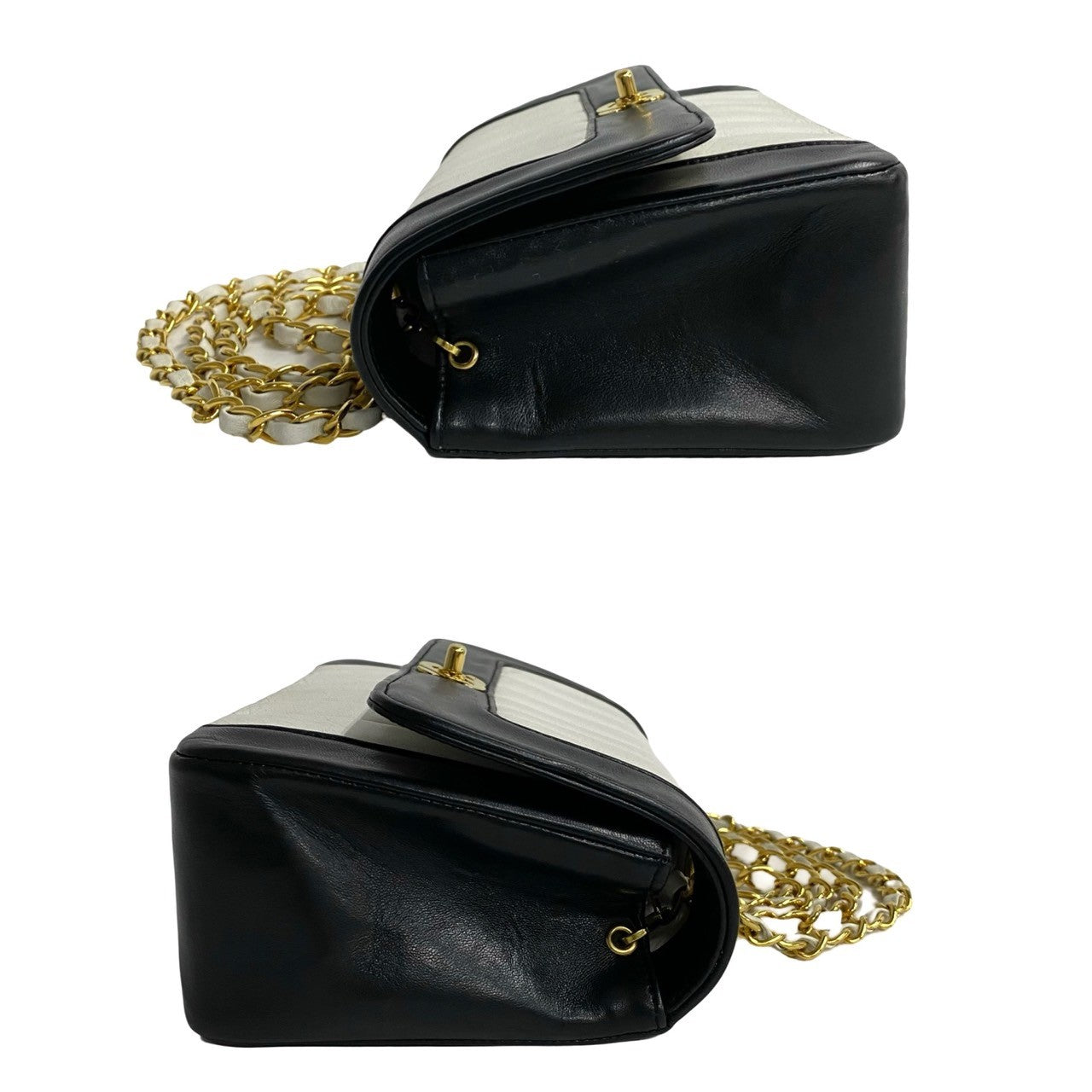 CHANEL Shoulder Bag lambskin white