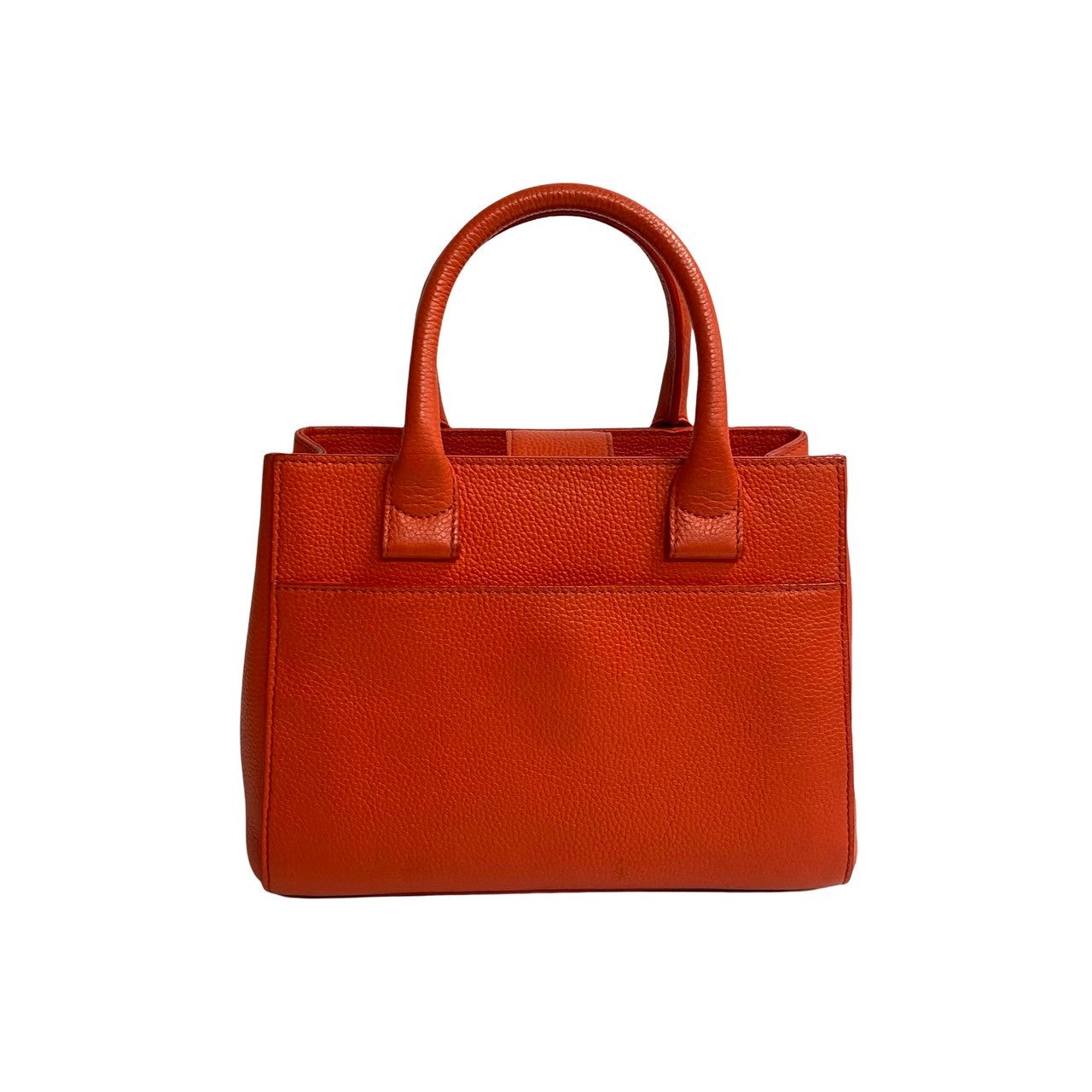 CHANEL Shoulder Bag Matt caviar skin Orange Neo Executive Small