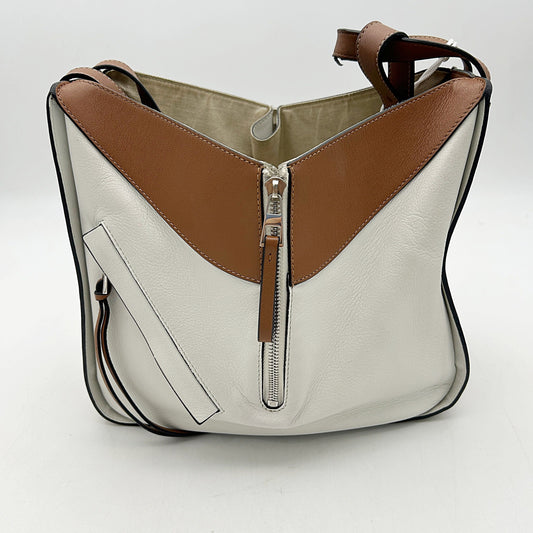 LOEWE Calfskin Small Hammock Shoulder Bag Light Oat Tan LA39725