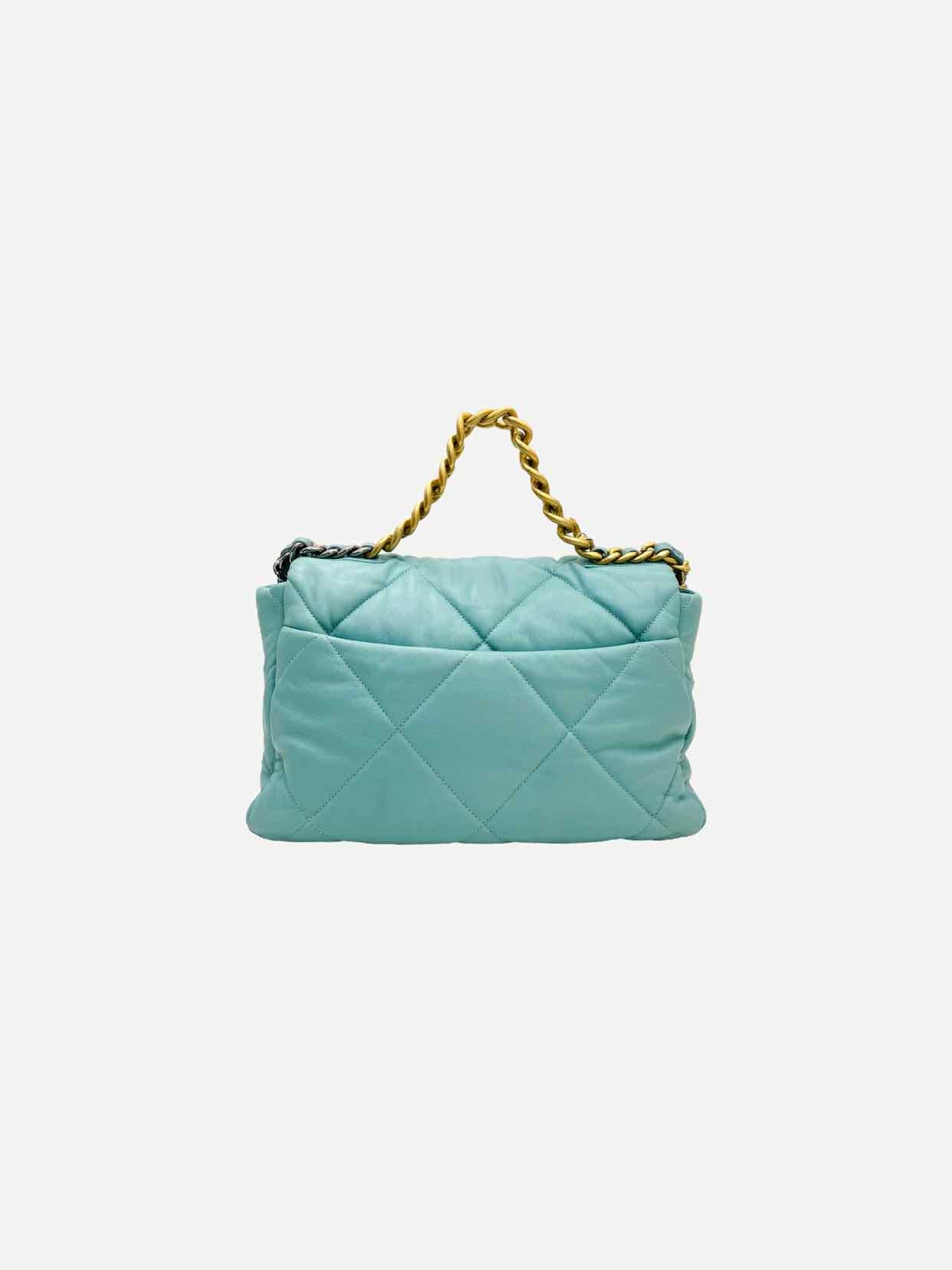 CHANEL 19 Flap Blue Quilted Shoulder Bag