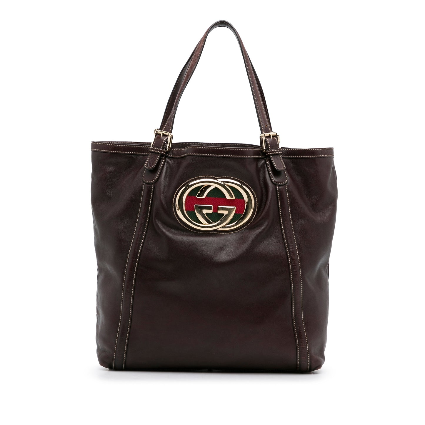 Brown Gucci Dialux Britt Tote