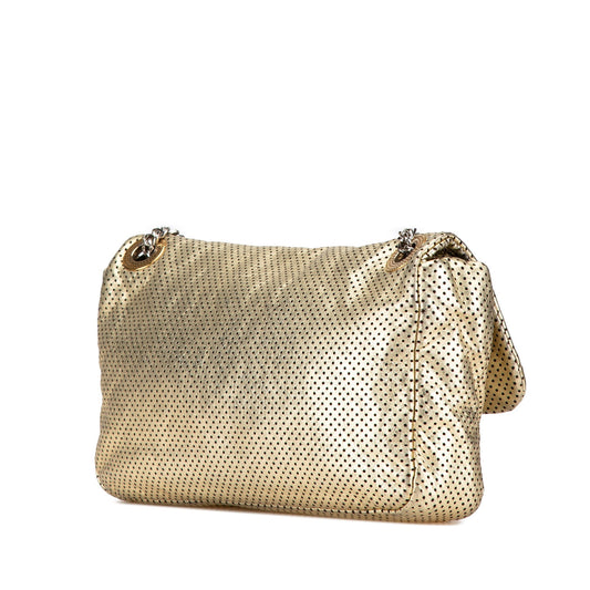 Gold Chanel Medium Perforated Calfskin Reissue Drill Flap Shoulder Bag