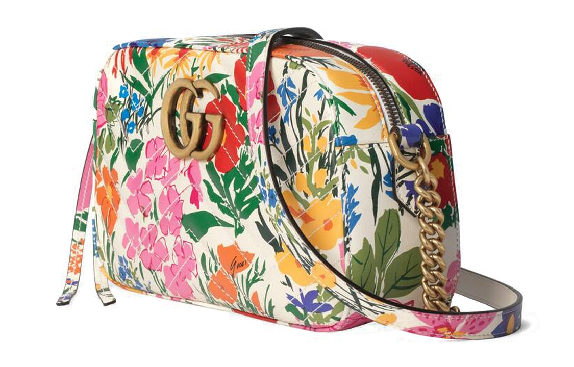 (WMNS) Gucci GG Marmont Ken Scott Single-Shoulder Bag White 447632-UAMFB-9251
