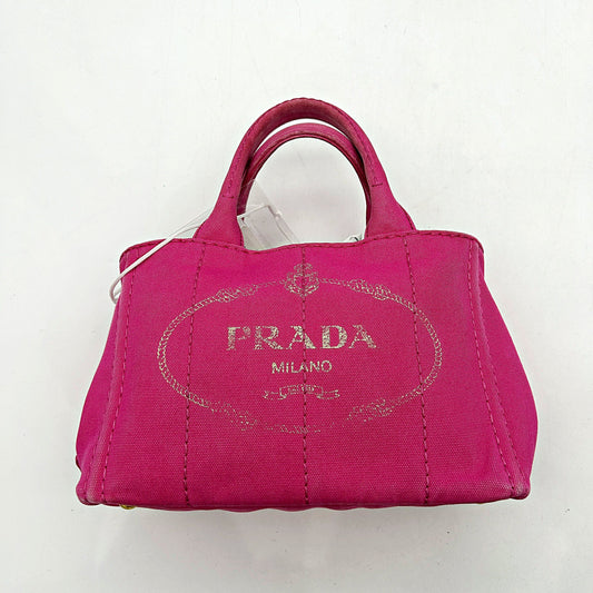 Prada Enameled Metal Triangle Top Handle Bag Large - Neutrals Totes, Handbags LA10329