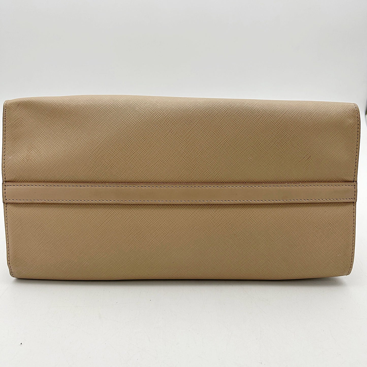 Prada 2017 Medium Saffiano Greca Paradigm Tote - Brown Satchels, Handbags LA15439
