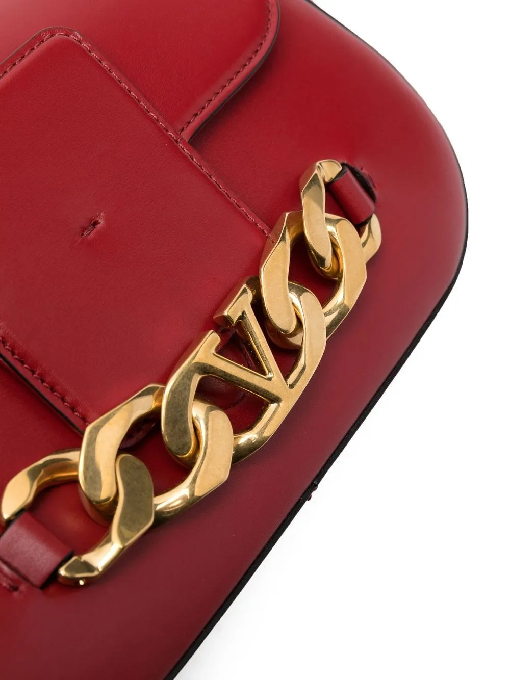 Valentino Garavani Vlogo Leather Shoulder Bag