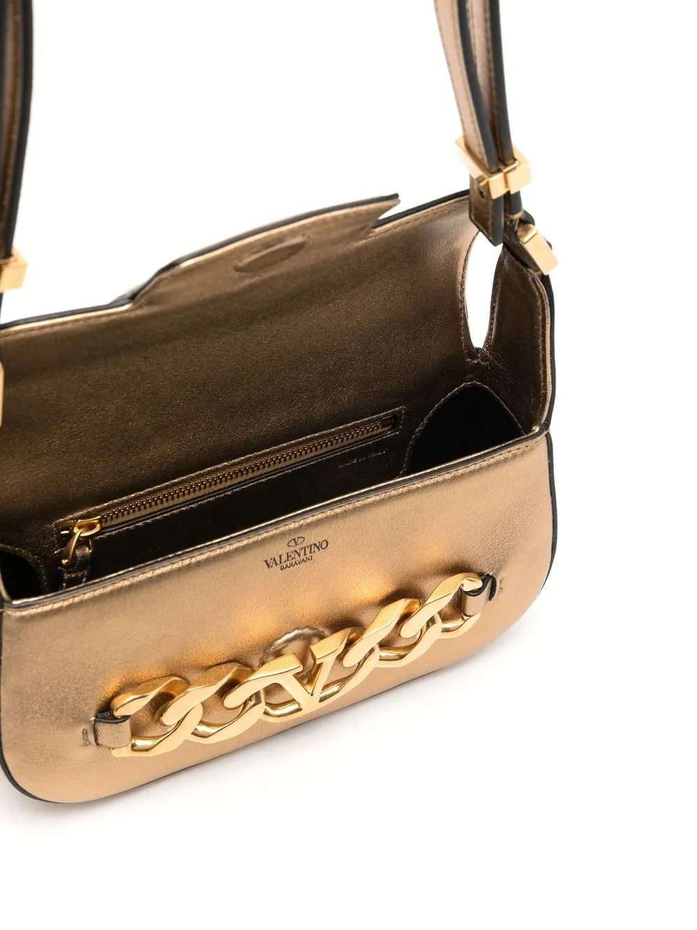 Valentino Garavani Vlogo Chain Leather Shoulder Bag