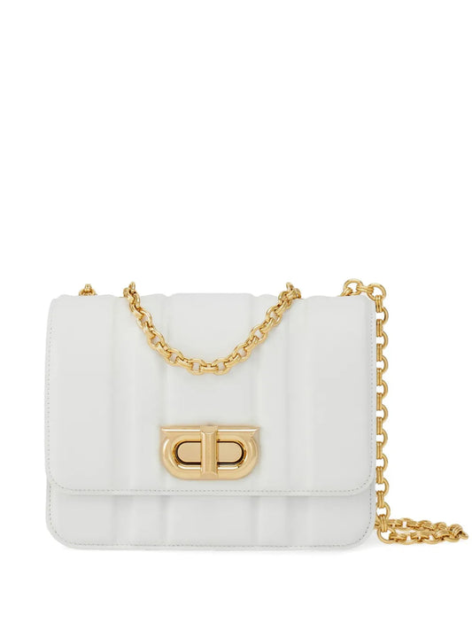 Ferragamo Medium Gancini Leather Shoulder Bag