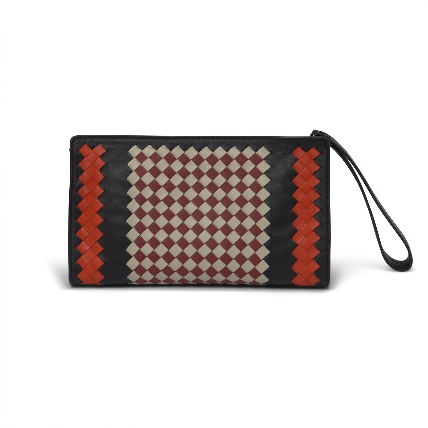 Bottega Veneta Intrecciato Leather Wristlet Clutch Bag