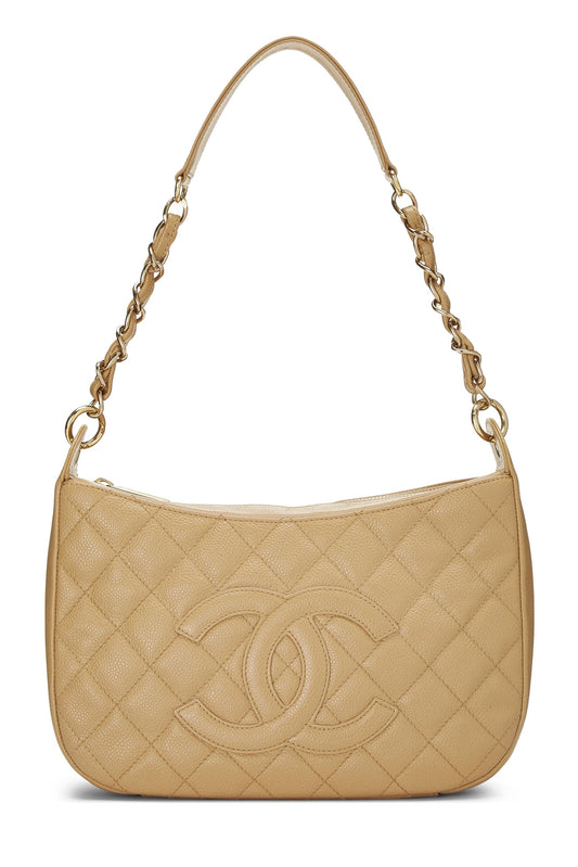 Chanel,  Beige Caviar Timeless 'CC' Shoulder Bag, Beige
