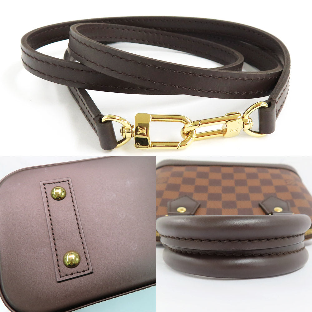 Louis Vuitton ALMA BB N41221 Damier Evene HandBag 2WAY Shoulder Bag Crossbody Brown G Gold  Padlock Lugg  Key Leather
