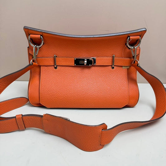 HERMES Taurillon Clemence Jypsiere 28 Orange B23-16