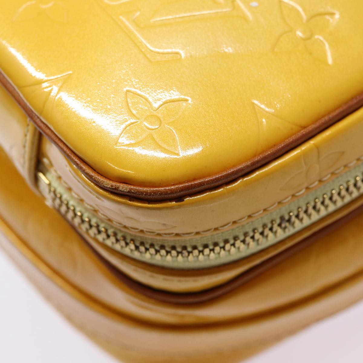 LOUIS VUITTON Monogram Vernis Wooster Shoulder Bag Yellow M91075 LV Auth 85174