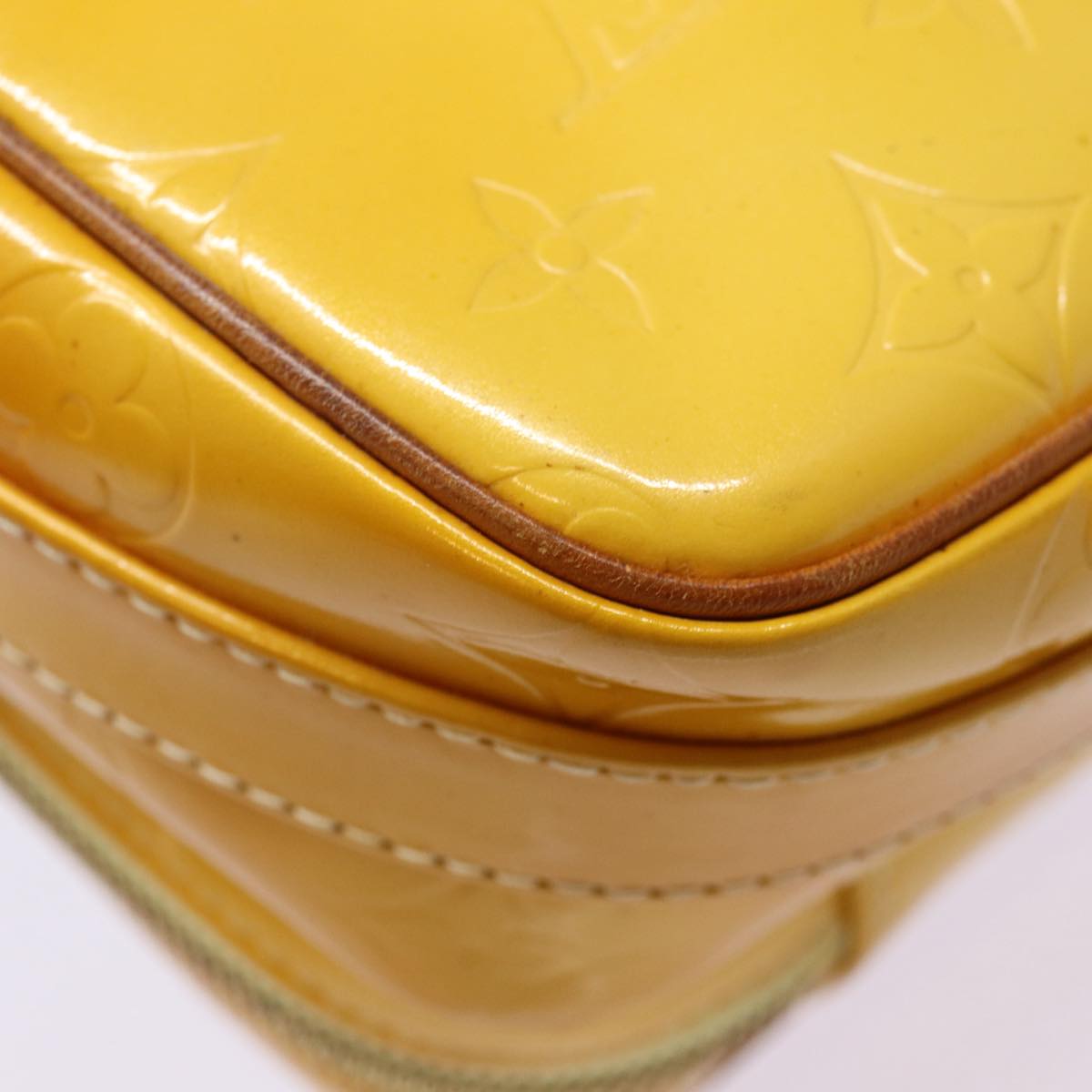 LOUIS VUITTON Monogram Vernis Wooster Shoulder Bag Yellow M91075 LV Auth 85174