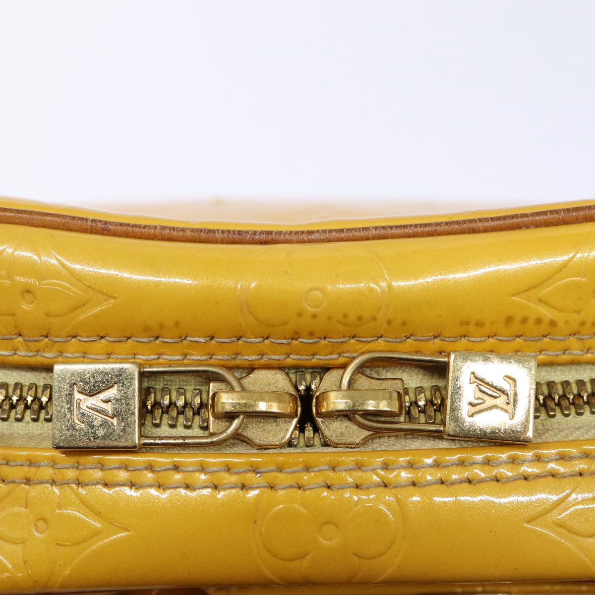 LOUIS VUITTON Monogram Vernis Wooster Shoulder Bag Yellow M91075 LV Auth 85174