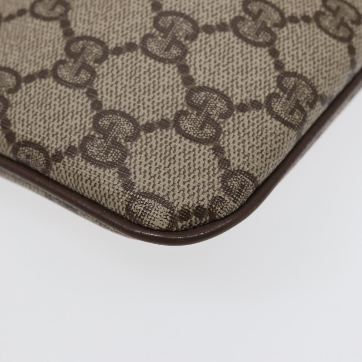 GUCCI GG Supreme Web Sherry Line Shoulder Bag PVC Beige 904 02 047 Auth 85369