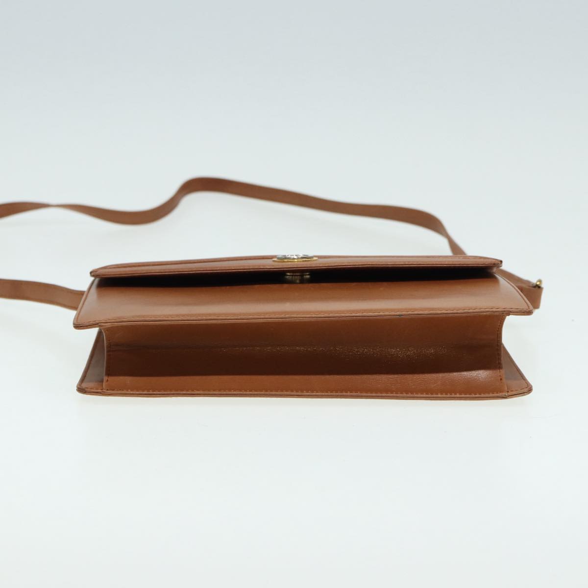 GUCCI Shoulder Bag Leather Brown Gold 004 406 0105 Auth 85985