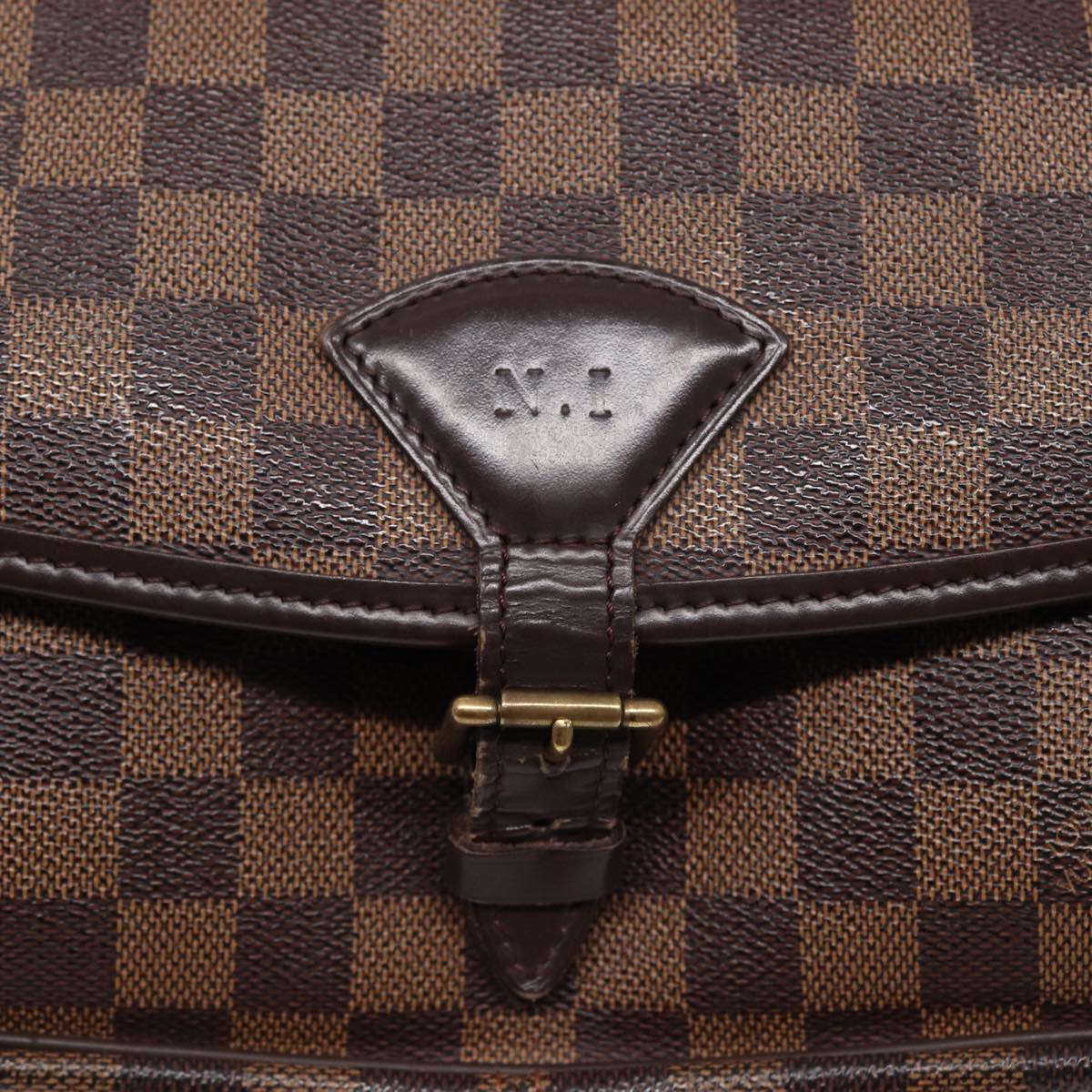 LOUIS VUITTON Damier Ebene Sologne Shoulder Bag N48079 LV Auth 86140