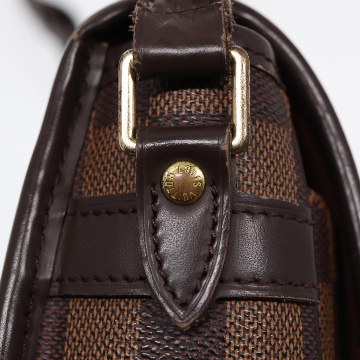 LOUIS VUITTON Damier Ebene Sologne Shoulder Bag N48079 LV Auth 86140